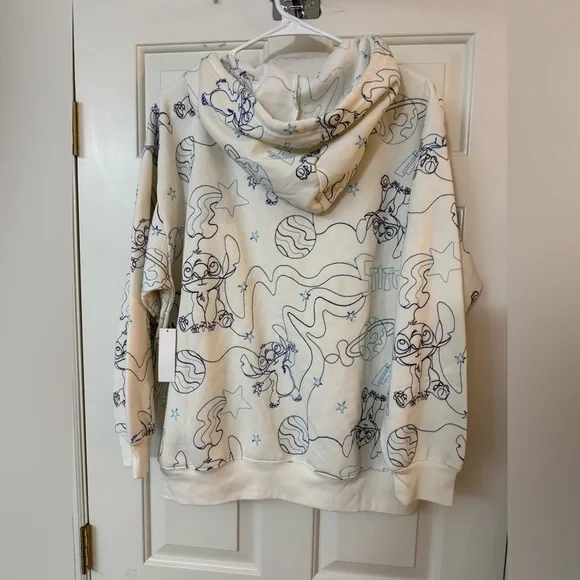 Disney Stitch All Over Print Hoodie XL NWT – See Flaw - Picture 7 of 14